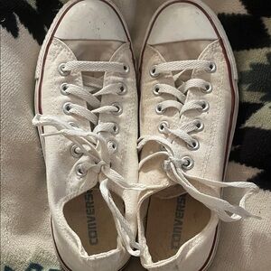 Converse Women's Off-White Canvas Sneakers size:8